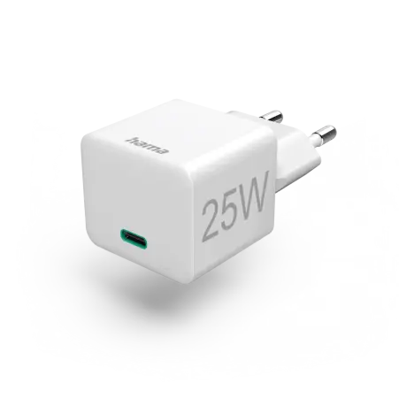 Ładowarka sieciowa Hama Mini USB-C Power Delivery Quick Charge 25W biała